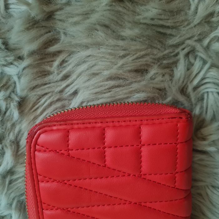 Versace Jeans czerwony duzy portfel 20x11 cm wallet  ma obdarte rogi c
