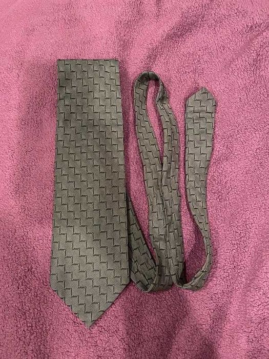Szary, jedwabny krawat - Pierre Cardin