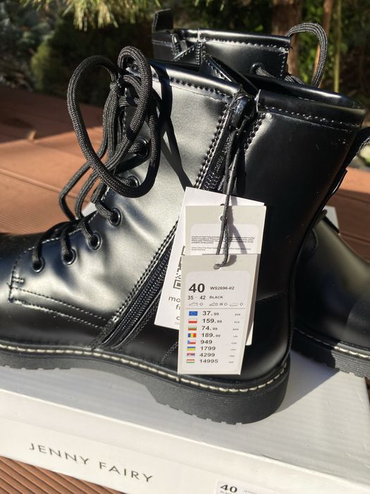 NOWE, czarne buty zimowe z metką Jenny Fairy, nienoszone