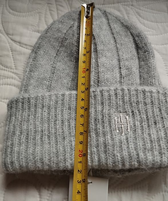 Tommy Hilfiger komplet, zestaw zimowy prezent Gift alpaka Czapka  Szal