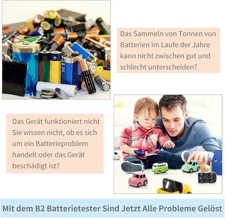 DLYFULL Uniwersalny tester baterii, czarny