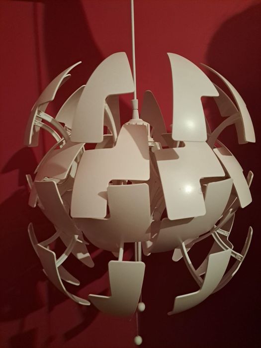 Lampa wisząca, biała, 35 cm
