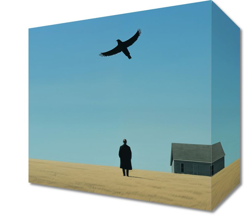 Obraz 20x20cm Samotny i Wolny