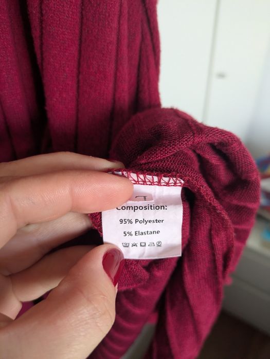 Vestido midi como novo bordeaux