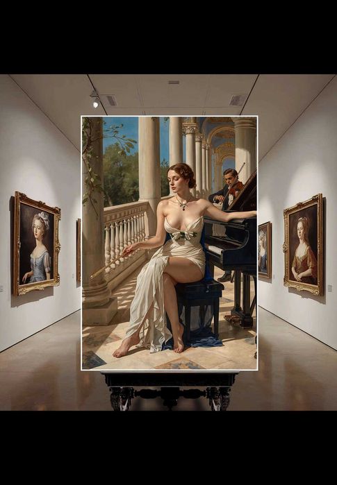 Obraz na płótnie - cykl "Wiekowa elegancja" - wielkość 75cm x 108cm