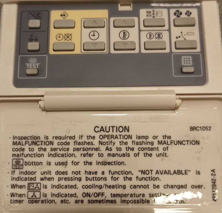 Panel BRC Daikin 1D52