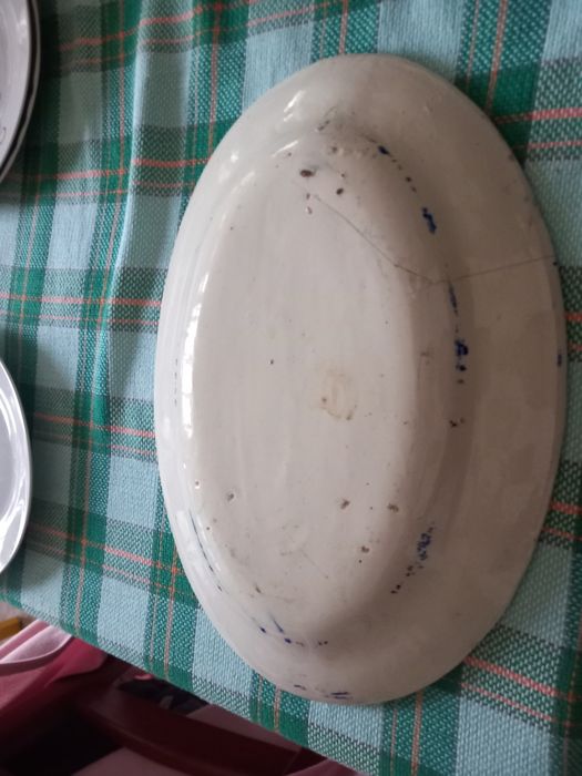 Conjunto Travessa e Terrina de faiança Miragaia  sec: XIX