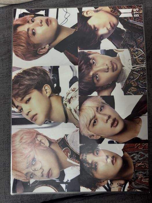 2 заламіновані плакати з учасниками групи BTS