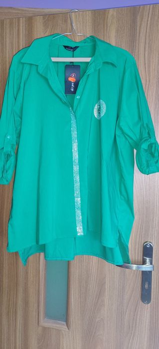 Koszula w kolorze żywej zieleni 48/50