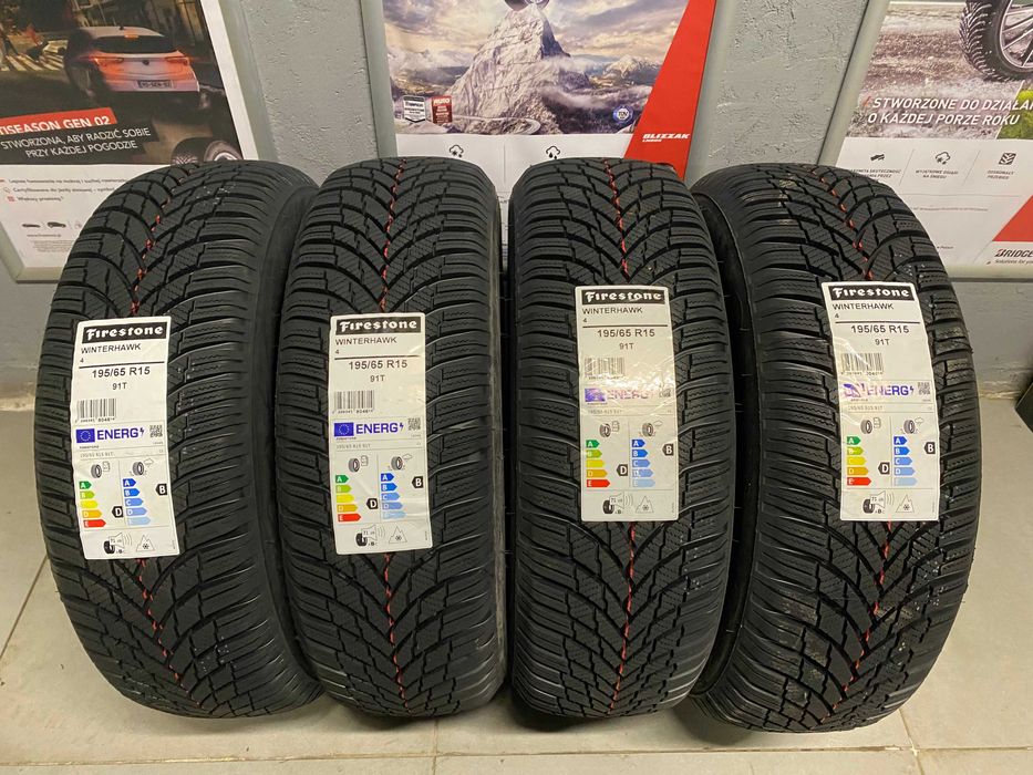 195/65R15 95TXL. Firestone Winterhawk 4 cztery nowe opony zimowe