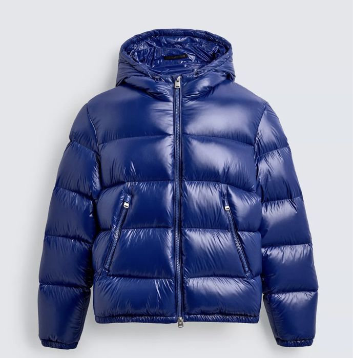 Мужской пуховик куртка Zara Puffer Blue Analog Moncler Зара Оригинал