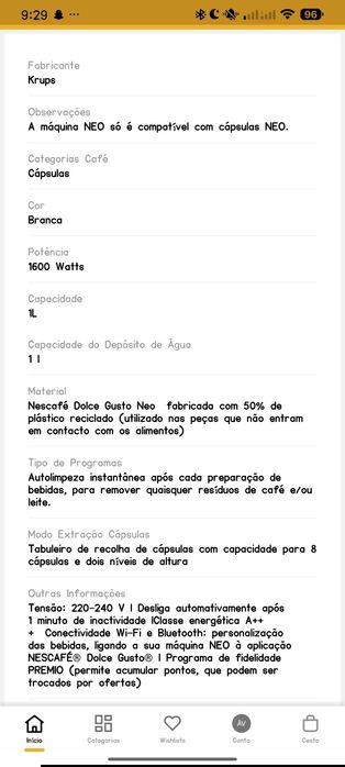 Máquina café KRUPS NEO