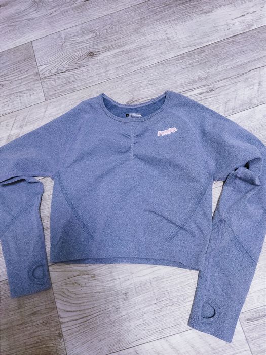 Топ Peachy серо-голубой