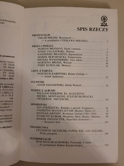 Zeszyty Literackie nr 41