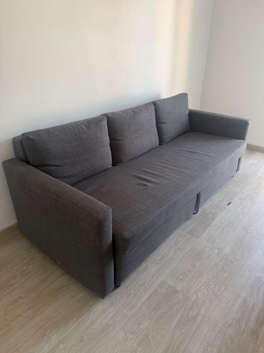 Sofá cama cinzento 3 lugares