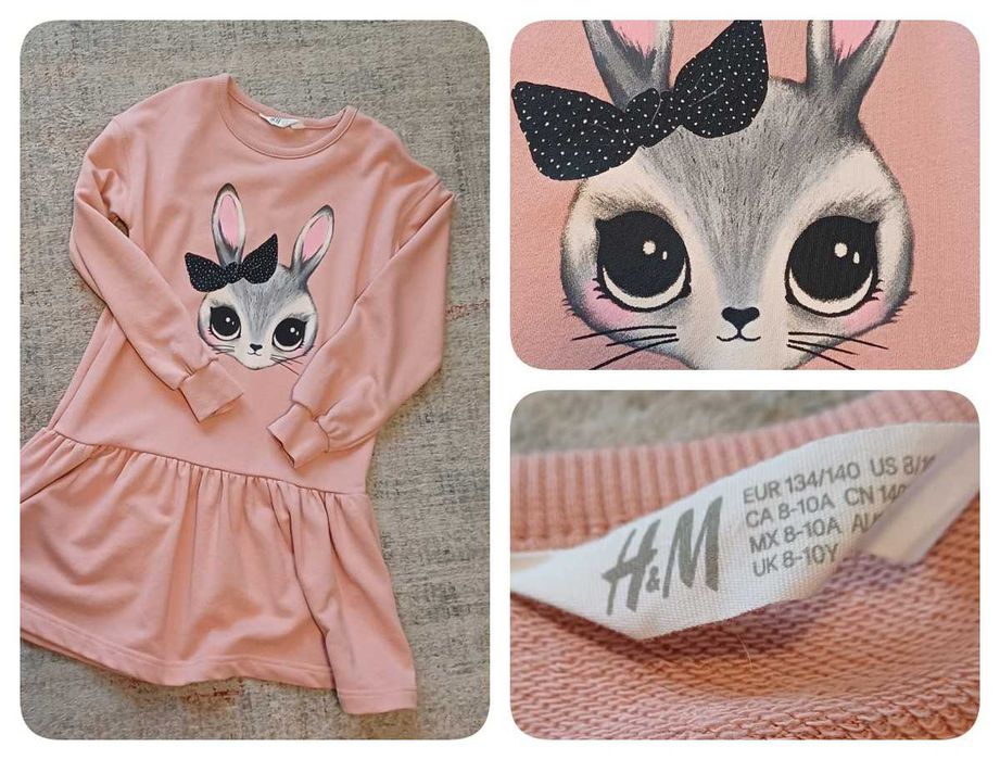 Sukienki 3szt.- H&M i Reserved -134/140 NOWE