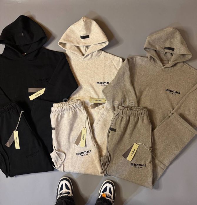 Костюм Essentials худі та штани, базовий стиль, розміри XS–L