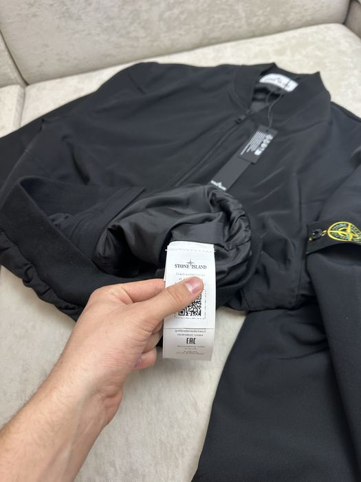 Чорний нейлоновий бомбер  Stone Island | Аунтефік ОЛХ ДОСТАВКОЮ!