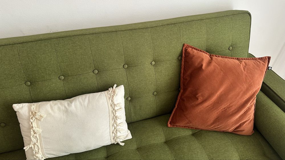 Sofá cama verde