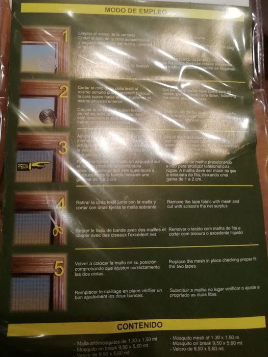 Rede anti insectos embalagem NOVO