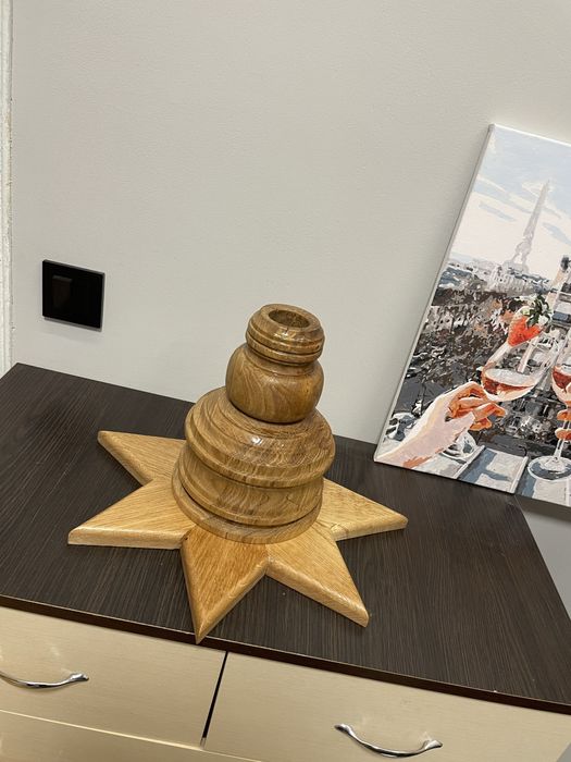 Підставка під новорічну ялинку з дуба ручна робота, подставка под ёлку