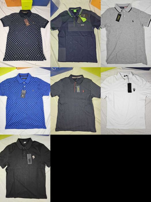 Koszulka ralph męska boss polo Karl Lagerfeld nowość logowane OUTLET