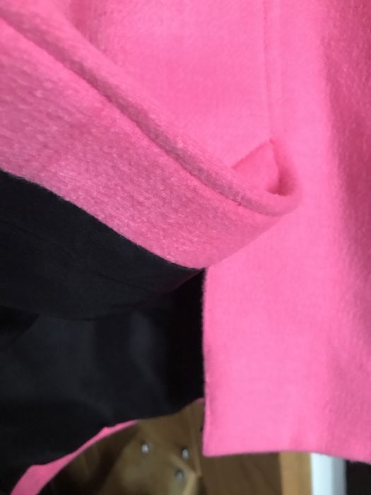 Różowy płaszcz Zara neon oversize rozmiar M