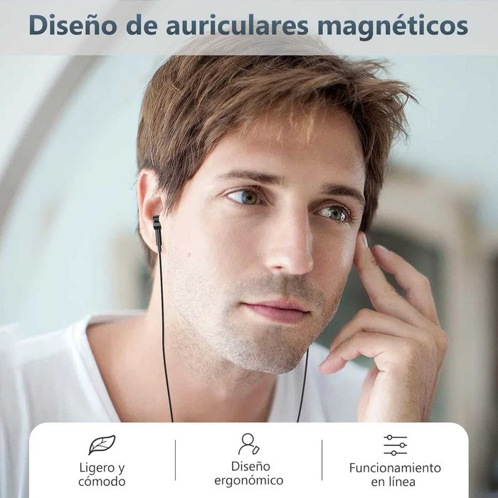 Słuchawki douszne z mikrofonem USB-C do telefonu tabletu magnes etui