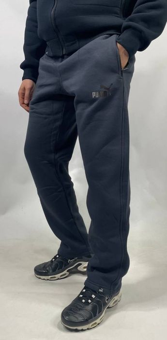 Мужские спортивные штаны Puma зимние теплые на флисе