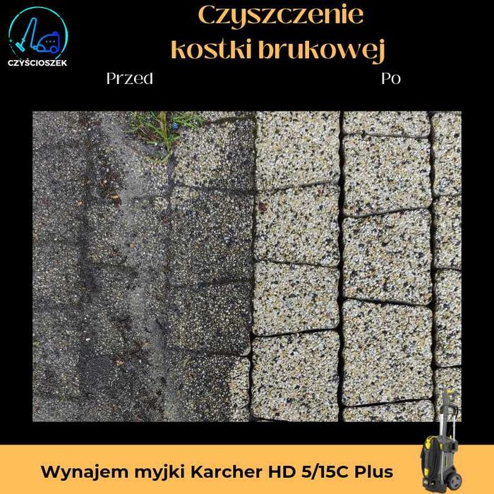 Profesjonalne CZYSZCZENIE mycie balkonu tarasu kostki brukowej Kielce