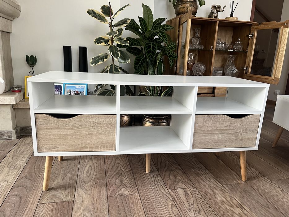Szafka RTV biala 118cm