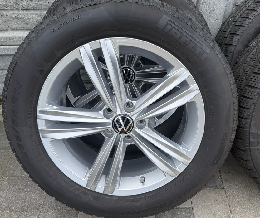 Oryginalne Felgi Volkswagen 5x112 Tiguan R-line Tayron 235/55R18 zima TPMS