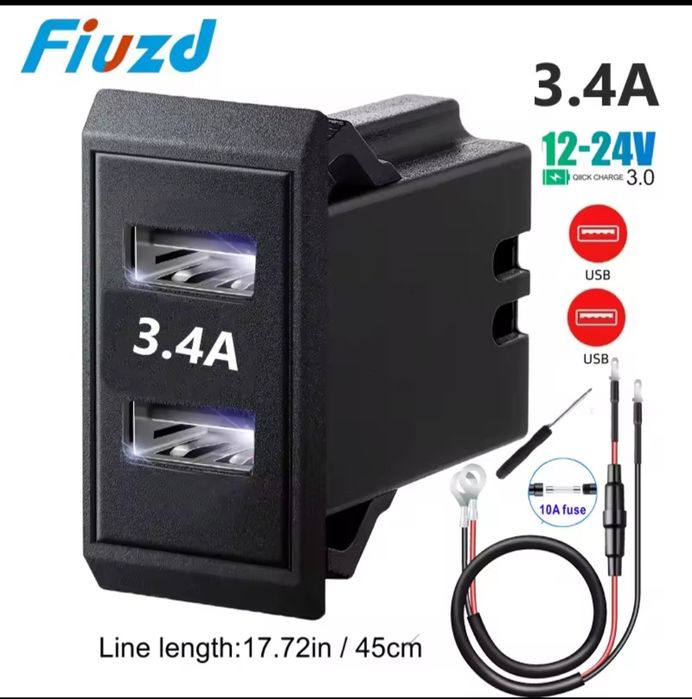 Ladowarka samochodowa USB Quick Charge 3.0,