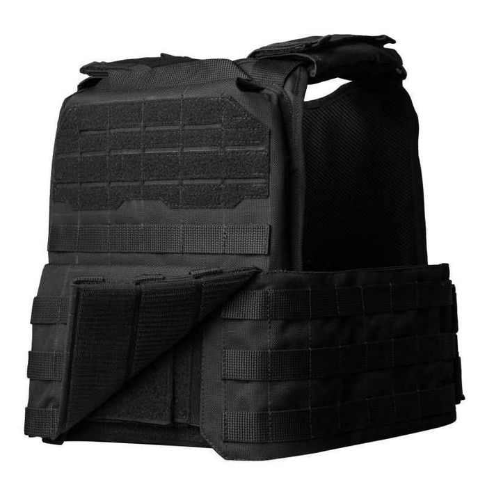 Плитоноска Ares Gen.2 Чорна (чорного кольору) Cordura. Швидкоскид.