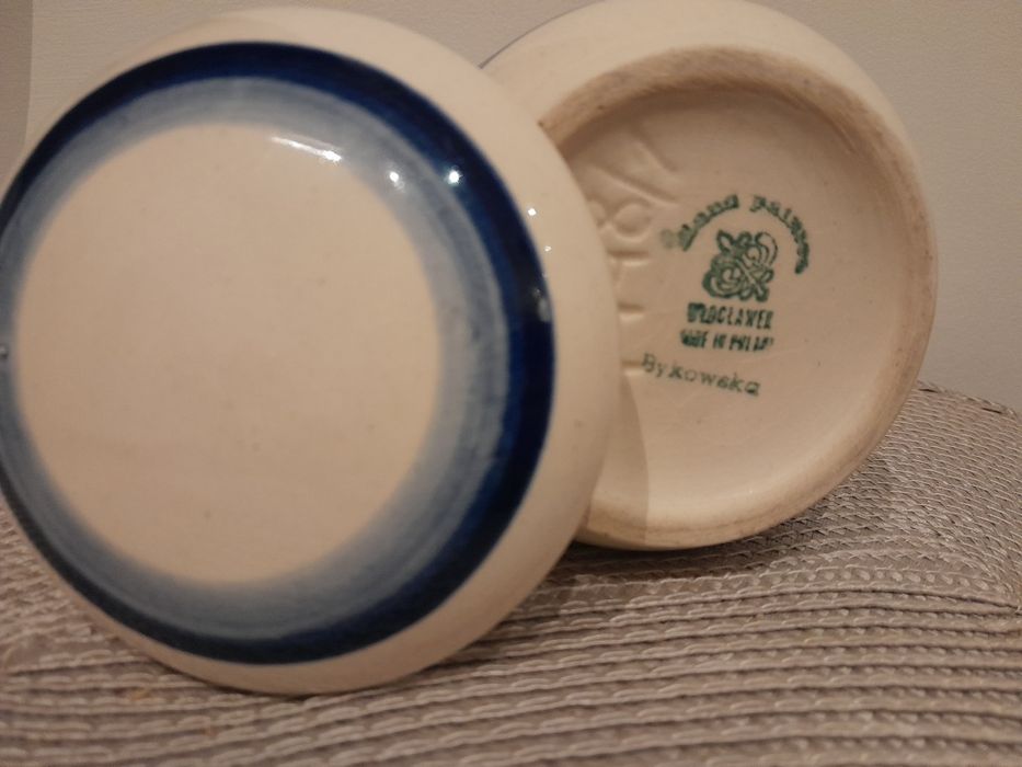 Ręcznie malowana puszka fajans Włocławek