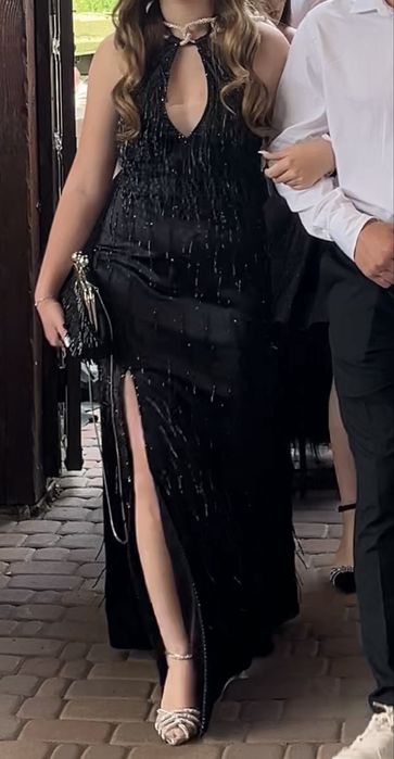 Випускна вечірня сукня із стеклярусом