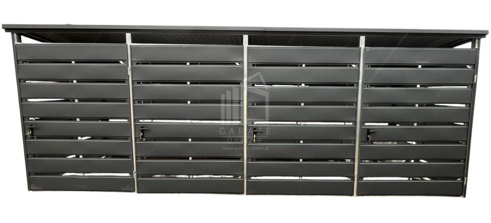 Wiata Śmietnikowa 6X1,5M  Antracyt - 4X Box Id721
