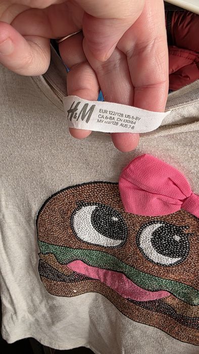 Bluzeczka dziewczęca H&M 122/128.