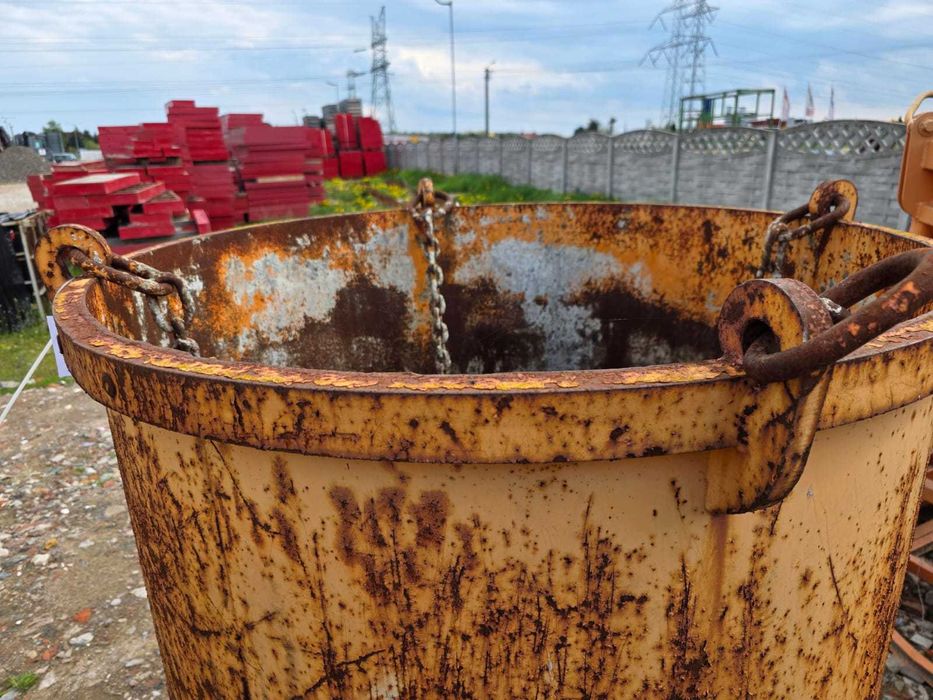 Pojemnik zbiornik kubeł EICHINGER betonu Żuraw dźwig Niemiecki 750L 4