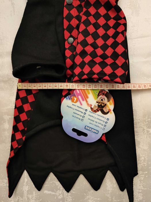 Roupa para Cão Estilo Joker – Preta e Vermelha - L - novo