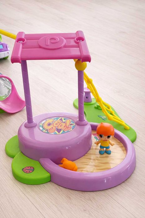 Conjunto Pinypon Parque Diversões + Unicórnio + 8 Figuras