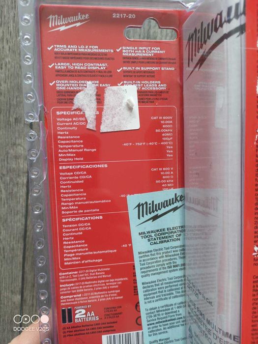 Milwaukee 2217-20 Digital multimeter