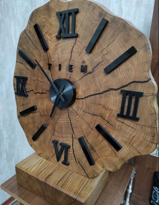 Часы 3д из спила