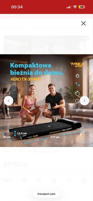 Bieżnia elektryczna AERO TX-300WP