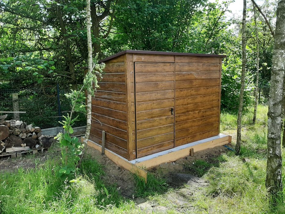 GRAFIT Garaż Blaszany Na narzędzia Schowek-Wiatka ogrodowa - Maj-Blach