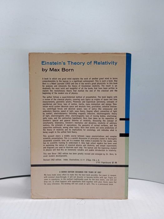 TROCO ou VENDO " Einstein’s Theory of Relativity " de Max Born - 1965