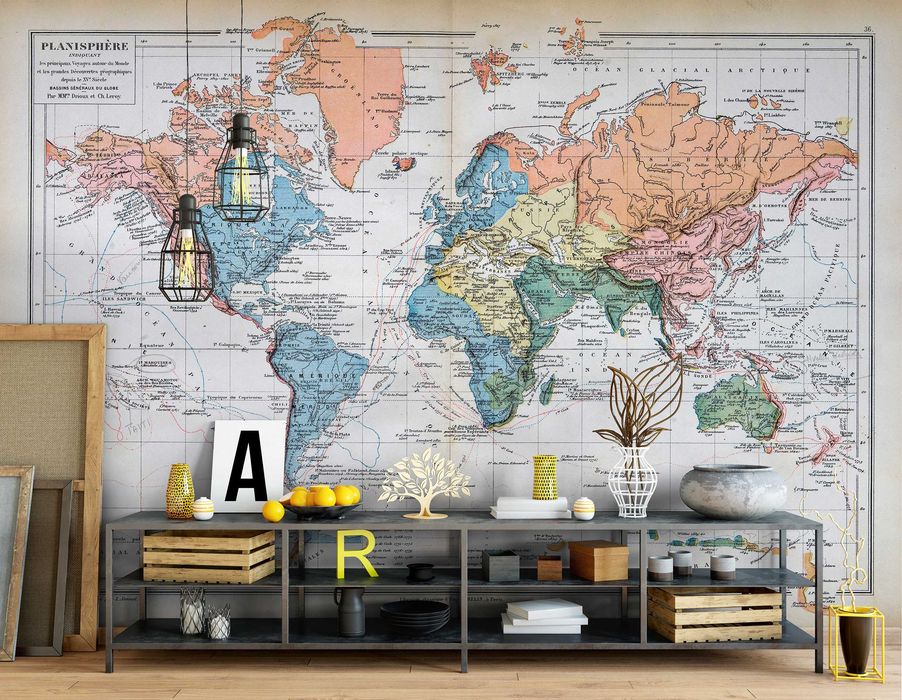 Fototapeta Mapa Świata Podróż Dzieci 3D Na Twój Własny Rozmiar + KLEJ