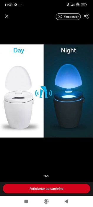 Luz sanita com sensor