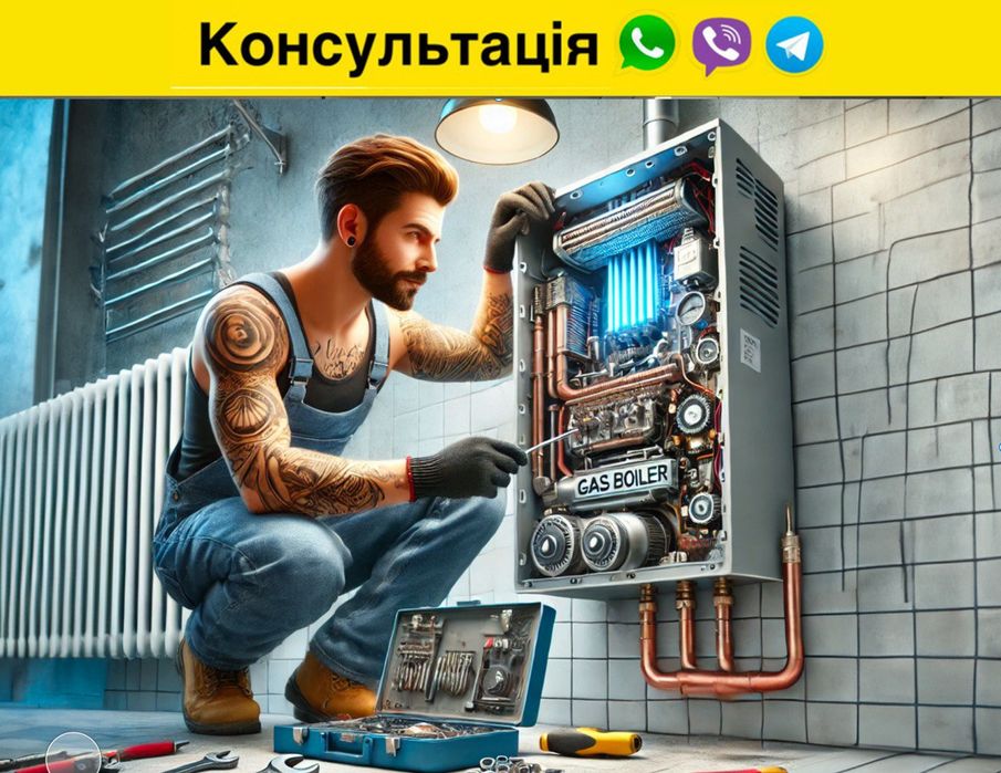 Ремонт котлов, обслуживание (газовых и электрических)