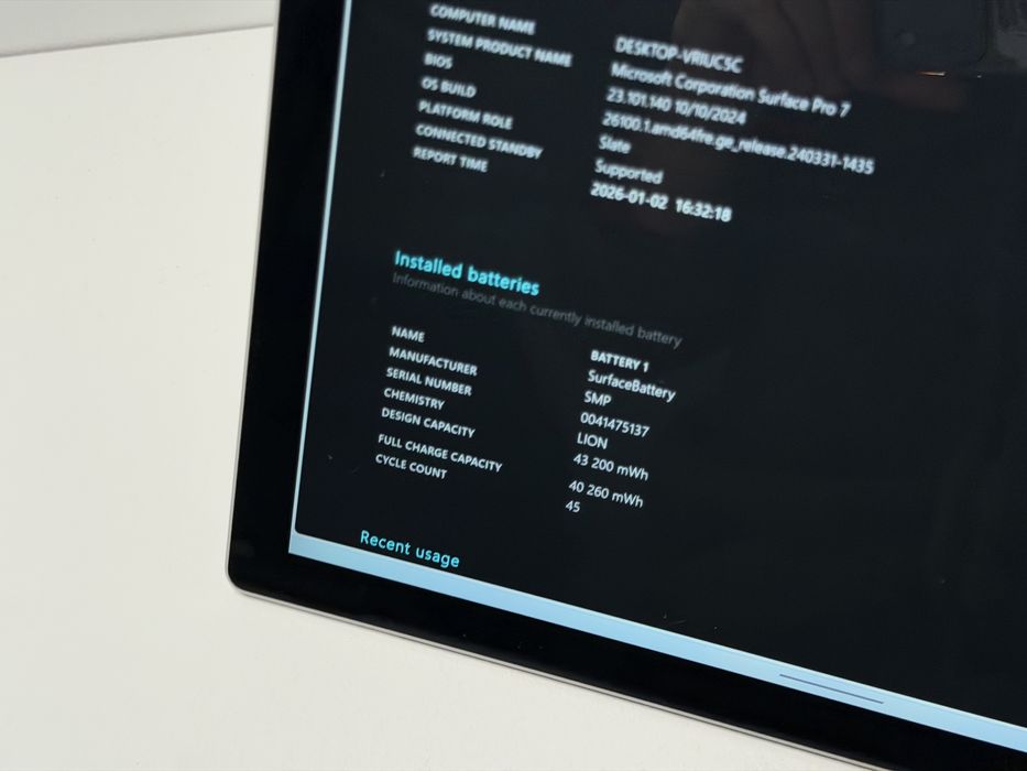 Microsoft Surface Pro 7 (1866) - i5/8GB/256GB - faktura VAT 23%